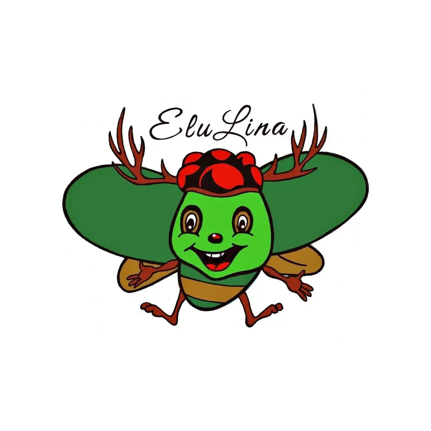 Cartoonkäfer mit Geweih.