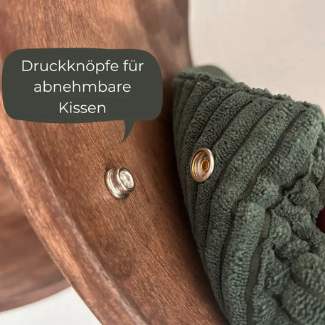 Druckknöpfe für Holz und Stoff.